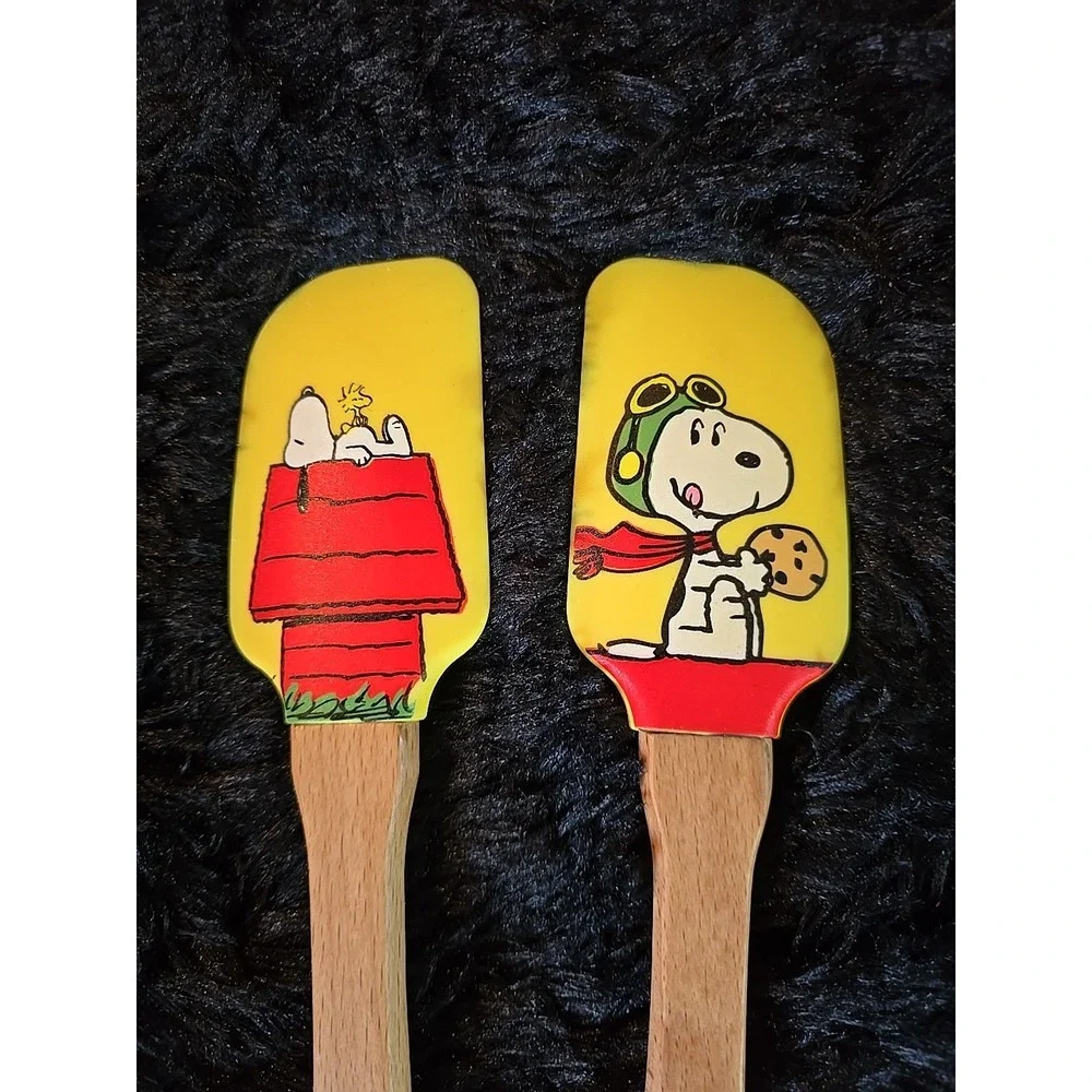 Lenox‎ Chef Snoopy Woodstock  2 Piece Silicone Spatula Set Collectible Yellow